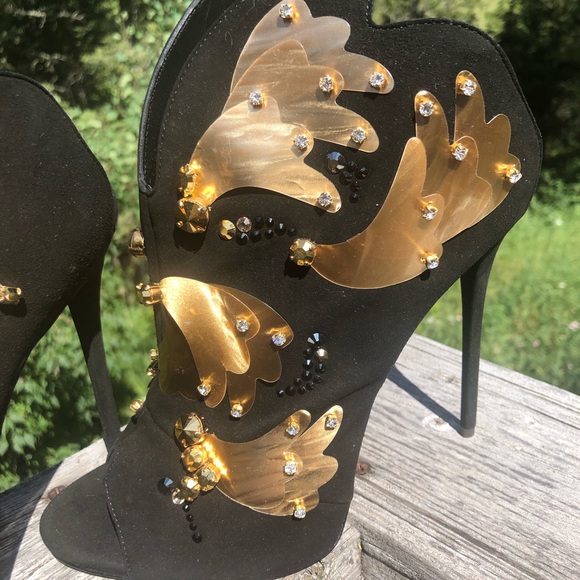 Giuseppe Zanotti sz 41 embellished stiletto  slide - Picture 3 of 8